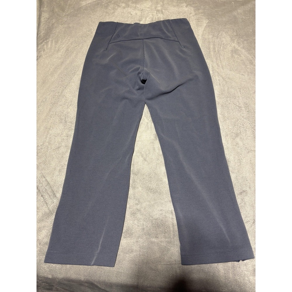 Lululemon Women Size 10 Blue Ribbed Softstreme Zip Leg Cropped Pants W6CNWS